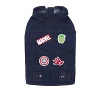 CERDÁ LIFE'S LITTLE MOMENTS - For Fan Pets - Giacca per Cani in Denim Realizzata al 65% in Cotone e al 35% in Poliestere | Regolazione in Velcro e Trama della Marvel - Licenza Ufficiale Marvel