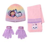 CERDÁ LIFE'S LITTLE MOMENTS Gabby´S Dollhouse Set per bambini, guanti e sciarpa, invernale, set termico, ideale freddo, 3 pezzi, standard (confezione da 3) unisex per bambini