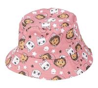Gabby's Dollhouse Cappello Pescatore Bambino Rosa 52cm Cappello Bambina 100% Cotone Stampato Gabby and Panty Prodotto Originale Progettato in Spagna Rosa Taglia unica, Colore: rosa., Taglia Unica