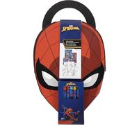 CERDÁ LIFE'S LITTLE MOMENTS Libro di attività per bambini di Spider-Man con fogli da colorare, adesivi e pastelli - Kit creativo di Spider-Man con valigetta a forma di maschera da supereroe