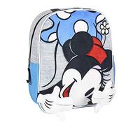 CERDÁ LIFE'S LITTLE MOMENTS Mochila Infantil Minnie Mouse con Aplicaciones de Color Rojo-Licencia Oficial Disney Studios, Unisex niños, Multicolor, 230X280X90MM