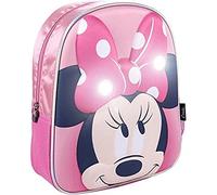 CERDÁ LIFE'S LITTLE MOMENTS, Mochila Luces LED Escolar de Minnie Mouse-Licencia Oficial Disney para Niñas, Rosa, Edad recomendada-idónea para peques de preescolar de 2 a 6 años