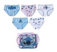 CERDÁ Life's Little Moments Pack Braguitas Single Jersey Stitch para Niña - Pack Braguitas Stitch con Diseño Infantil para Uso Diario Boxer a Pantaloncino Bambine e Ragazze (Pacco da 6)
