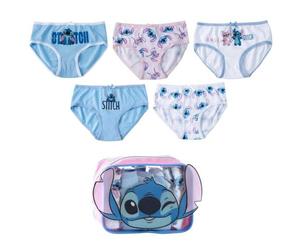 CERDÁ Life's Little Moments Pack Braguitas Single Jersey Stitch para Niña - Pack Braguitas Stitch con Diseño Infantil para Uso Diario Boxer a Pantaloncino Bambine e Ragazze (Pacco da 6)