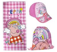 CERDÁ LIFE'S LITTLE MOMENTS Peppa Pig - Set per bambini, colore: rosa, con sacchetto di tessuto, asciugamano e cappello, stampa Peppa Pig - Ideale per l'estate, prodotto originale progettato in Spagna