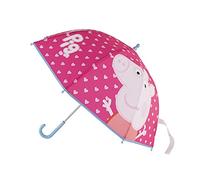 CERDÁ LIFE'S LITTLE MOMENTS - Paraguas Transparente Niña de Peppa Pig - Apertura Manual con Mecanismo Antiviento y Proteccion en las Varillas para Mayor Seguridad - Licencia Oficial Nickelodeon
