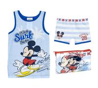 CERDÁ LIFE'S LITTLE MOMENTS Pigiama Corto di Topolino - Blu e Bianco - Taglia 2 Anni - Set di Pigiama con Custodia - 100% Cotone 145 g/m² - Prodotto Originale Disegnato in Spagna