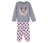 CERDÁ LIFE'S LITTLE MOMENTS Pigiama da Bambina Invernale Minnie Mouse 100% Cotone con Maglietta Manica Pantaloni Lunghi-Licenza Ufficiale Disney, Grigio, 2 Anni per Ragazze, Grigio, 2 Anni
