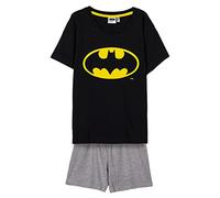 CERDÁ LIFE'S LITTLE MOMENTS Pigiama Estivo di Batman per Bambini - Nero e Grigio - 8 Anni - Pigiama Corto Elaborato in Cotone 100% - Logo Stampato - Prodotto Originale Ideato in Spagna