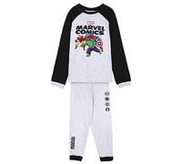 CERDÁ LIFE'S LITTLE MOMENTS Pigiama Invernale degli Avengers, 100% in Cotone con Maglia a Maniche Lunghe e Pantalone Lungo Set, Grigio, 8 Anni Bambini e Ragazzi