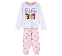 CERDÁ LIFE'S LITTLE MOMENTS Pigiama Invernale delle Principesse Disney, 100% in Cotone con Maglia a Maniche Lunghe e Pantalone Lungo Set, Bianco, 4 Anni Bambine e Ragazze
