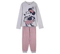 CERDÁ LIFE'S LITTLE MOMENTS - Pigiama per Bambina Invernale di Minnie Mouse, 100% in Cotone con Maglia a Maniche Lunghe e Pantalone Lungo - Licenza Ufficiale Disney