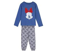 CERDÁ LIFE'S LITTLE MOMENTS Pigiama per BambinaInvernale di Minnie Mouse, 100% in Cotone con Maglia a Maniche Lunghe e Pantalone Lungo Set, Blu, 3 Anni Bambine e Ragazze