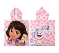 CERDÁ LIFE'S LITTLE MOMENTS Poncho Dora l'esploratrice per bambini e bambine, con cappuccio e asciugatura rapida, asciugamano poncho per bambini, spiaggia, piscina ed estate, leggero e assorbente