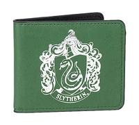 Portafoglio di Harry Potter - Colore Verde e Bianco - 10,5x8,5x1 cm - Fabbricato in Poliestere e PVC - con Vari Scompartimenti - Stampa di Serpeverde - Prodotto Originale Elaborato in Spagna