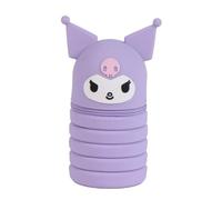 CERDÁ LIFE'S LITTLE MOMENTS - Portapenne Silicone Pop Up con Personaggi 3D | Design Stitch, Angel, Hello Kitty, My Melody, Kuromi - Astuccio Morbido Estensibile per Penne e Matite [Viola Kuromi]