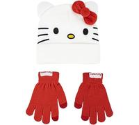 CERDÁ LIFE'S LITTLE MOMENTS Set cappello e guanti Hello Kitty morbidi e licenza ufficiale-Abbigliamento termico per bambini ideale freddo set 2 pezzi, standard (confezione da 2) unisex per bambini