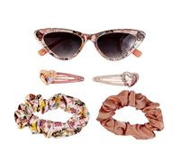 CERDÁ LIFE'S LITTLE MOMENTS | Set di bellezza Princess per ragazze con occhiali da sole, pinze e elastici per capelli - Stile divertente e funzionale per acconciature, multicolore, Taglia unica
