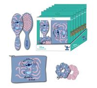 CERDÁ LIFE'S LITTLE MOMENTS - Set di bellezza Stitch - Colore blu - Set completo - Include spazzola, 2 codini e astuccio - Prodotto originale