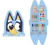 CERDÁ LIFE'S LITTLE MOMENTS Set di cancelleria colorata scatola Bluey - Set creativo scolastico con design personalizzabile, ideale per bambini, arte e attività educative, Bluey, Taglia unica, Licenza