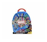 CERDÁ LIFE'S LITTLE MOMENTS Set di cancelleria colorato 50 pezzi Avengers | Kit creativo per bambini con supereroi per disegnare e dipingere
