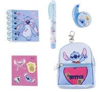 CERDÁ LIFE'S LITTLE MOMENTS Set di cancelleria mini zaino Stitch misure 19,5 x 22,5 x 4,5 cm, zaino unisex bambini, mod. 83