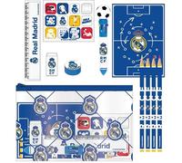 CERDÁ LIFE'S LITTLE MOMENTS Set di cancelleria scolastica EVA Real Madrid - Set a tema scuola resistente, ideale per studenti e fan della squadra bianca, Real Madrid, Taglia unica, Licenza