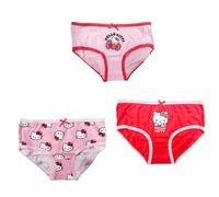 CERDÁ LIFE'S LITTLE MOMENTS Set di mutandine Single Jersey 3 pezzi Hello Kitty per bambine - Biancheria intima ufficiale per bambini, boxer multicolore, Rosa, 6-7 Anni