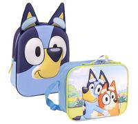 CERDÁ LIFE'S LITTLE MOMENTS Set per bambini Zaino scolastico Bluey, blu + Borsa per il pranzo scolastica Bluey Questo grazioso zaino per bambini per gli amanti di Bluey contiene:ZAINO BLUEY: Ispirato
