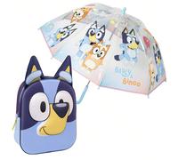 CERDÁ LIFE'S LITTLE MOMENTS Set per bambini Zaino scolastico Bluey, blu + ombrello manuale Bluey Bubble Questo grazioso zaino per bambini per gli amanti di Bluey contiene:ZAINO BLUEY: Ispirato all'imp