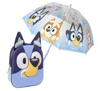 CERDÁ LIFE'S LITTLE MOMENTS Set per bambini Zaino scolastico Bluey, blu + ombrello manuale con bolla Bluey, manuale Questo grazioso zaino per bambini per gli amanti di Bluey contiene:ZAINO BLUEY: Ispi