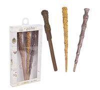 CERDÁ LIFE'S LITTLE MOMENTS - Set per la Scrittura di Harry Potter - Pack Composto da 3 Penne Nere a Forma di Bacchetta di Harry Potter, Silente ed Hermione - Licenza Ufficiale Warner Bros