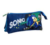 CERDÁ LIFE'S LITTLE MOMENTS Sonic Prime, astuccio per scuola grande, resistente e multifunzionale per bambini e ragazze di Sonic Prime, blu, Portatutto compatto, chiusura sicura, facile da trasportare