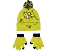 CERDÁ LIFE'S LITTLE MOMENTS The Grinch - Set di 2 pezzi, con licenza ufficiale e cappello termico per bambini, ideale freddo, set di 2, standard (confezione da 2) unisex per bambini