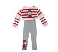 CERDÁ LIFE'S LITTLE MOMENTS Tuta Minnie cotone per bambini, set comodo e morbido uso quotidiano/abbigliamento sportivo per bambini Minnie/taglia 3,4,5 o 6 anni, rosso, 5 anni