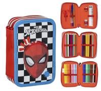 CERDÁ LIFE'S LITTLE MOMENTS Valigetta Spiderman a 3 scomparti - Rosso - 12,5 x 6,5 x 19,5 cm - Chiusura a cerniera - Include accessori - Prodotto originale disegnato in Spagna