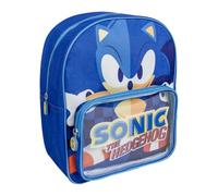 CERDÁ LIFE'S LITTLE MOMENTS Zaino 3D Schienale Imbottito e Spallacci Regolabili-Zainetto con Ufficiale Sonic, Unisex-Bambini e Ragazzi, Blu, M
