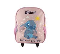 CERDÁ LIFE'S LITTLE MOMENTS Zaino Asilo Stitch con Trolley 25x32x12 cm - Leggero 615 g, Manico Telescopico 20 cm, Spallacci Imbottiti a Scomparsa, Patch in Gomma - Licenza Ufficiale Cerdà