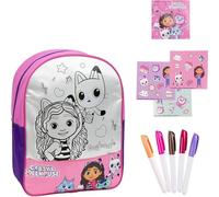 CERDÁ LIFE'S LITTLE MOMENTS Zaino da colorare con pennarelli e adesivi della casa delle bambole di Gabby - Set creativo personalizzabile per bambine e fan della casa delle bambole di Gabby