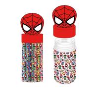 CERDÁ LIFE'S LITTLE MOMENTS Astuccio per bambini Spiderman con coperchio 3D Stitch riempito con matite per scuola, arte e viaggi