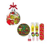 GRINCH - Xmas Bauble - Stationery Box - 7 pc. NUOVO