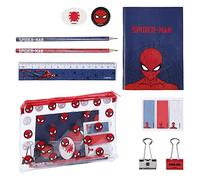 Cerdá - Set Escolar Completo con Estuche Transparente y Material de Spiderman - Licencia Oficial Marvel
