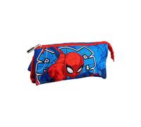 Astuccio portapenne a 3 scomparti Spiderman - Astuccio scolastico triplo con design a Spidey, chiusure a cerniera resistenti e grande capacità per matite, pennarelli e accessori per bambini, Uomo