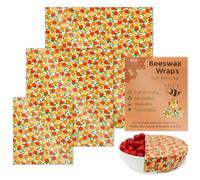 Cere d'api riutilizzabili Sigillanti per alimenti Set da 3 pezzi Forniture da cucina alla moda Accessorio per la casa per l'organizzazione Uso quotidiano Involucri alimentari multiuso