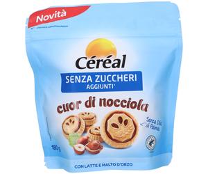 Cereal Cuor Di Nocciola Senza Zuccheri 180 g Biscotti
