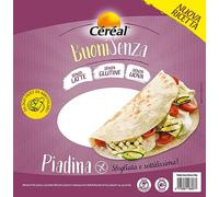 Céréal Piadine senza Glutine, Latte e uova, Alternativa al pane, senza strutto, 200 Gr