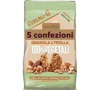 Cereali-G Granola e Frolla con Frutta Secca, 100% Vegetali, Avena, Noci Pecan, Mandorle e Nocciole, 5 Confezioni da 280 gr