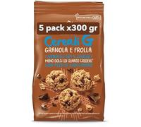 Cereali G Granola e Frolla con Pezzi di Cioccolato, 5 Cereali, Confezione da 5 x 300 g