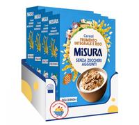 Cereali Integrali Senza Zuccheri Aggiunti 350g Fiocchi di Frumento e Riso Colazione Sana Variazioni 4/8/12 Confezioni (4 PEZZI)