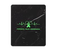 Cerebral Palsy Awareness Mouse Pad Bordi Cuciti Tappetino per Mouse Portatile Tappetino Scrivania per Laptop Computer Ufficio 25X30Cm